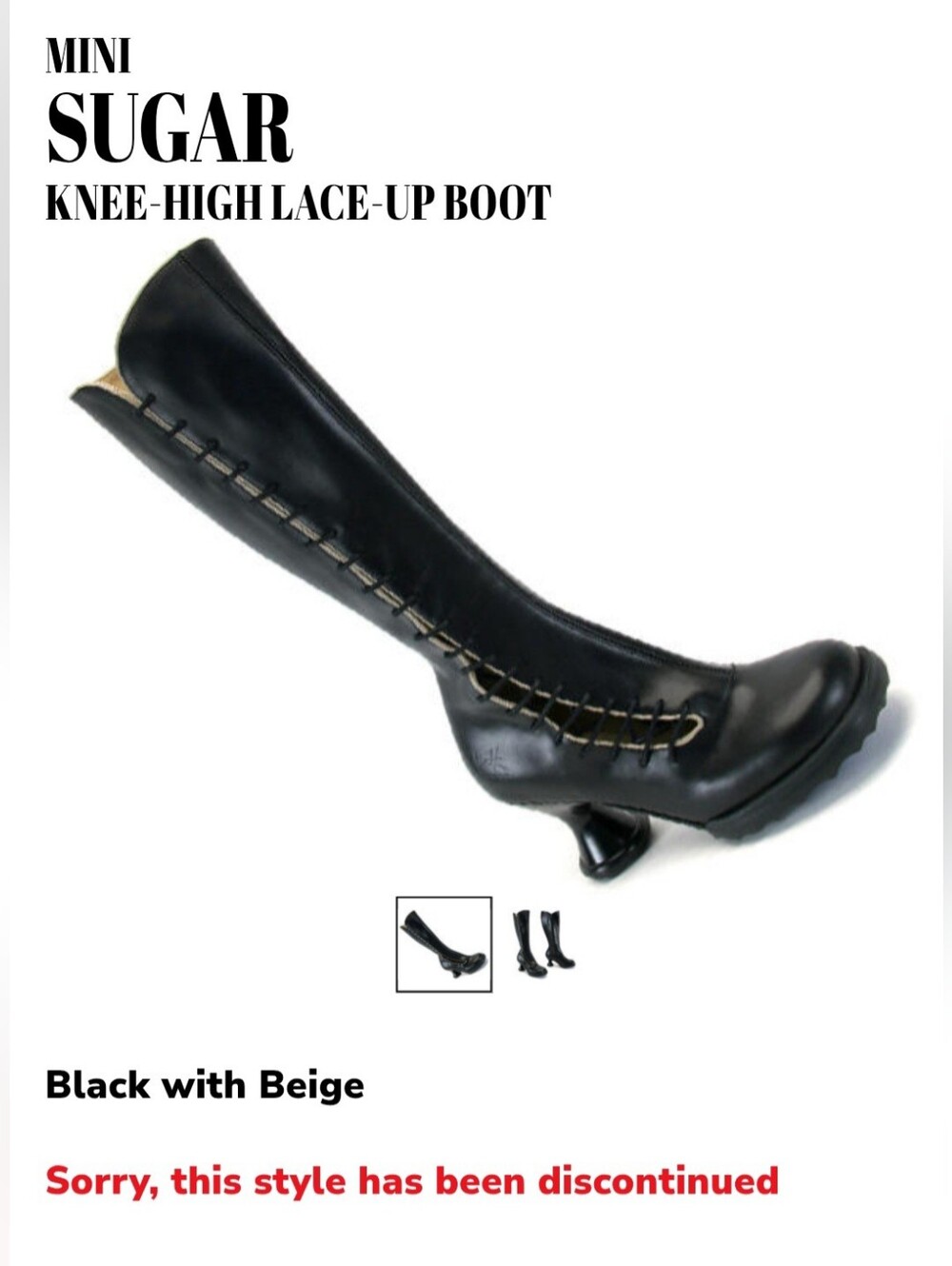 RARE John Fluevog Black Mini Sugar Leather Boots